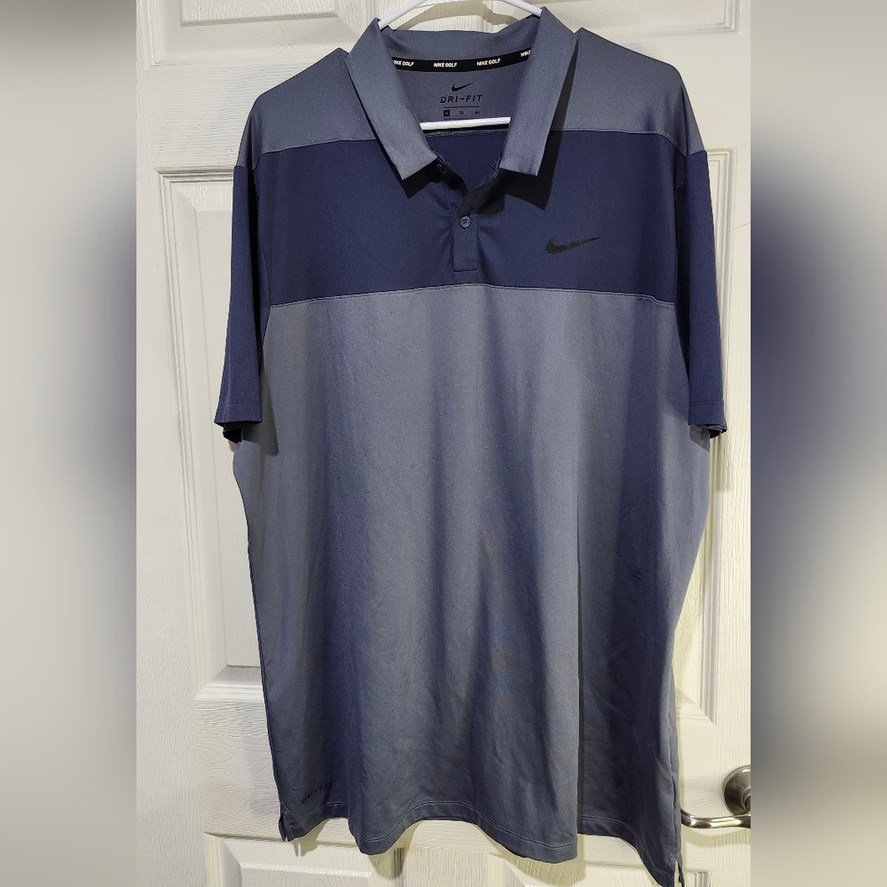 Nike Men's 2 Tone Gray Golf Polo Shirt Size XL